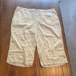 Style & Co Tan Ankle Cropped Pants with Flat Front